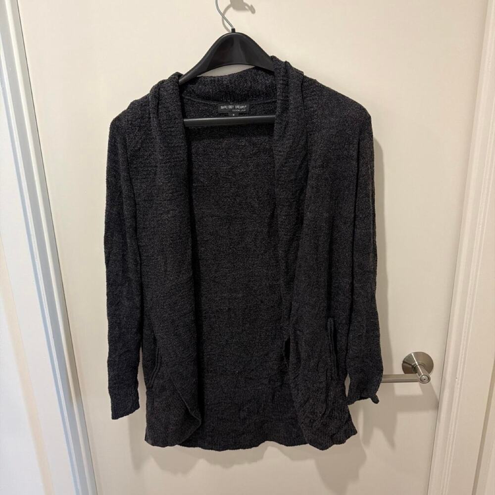 Barefoot dreams Blackgrey cardigan with pockets cardigan